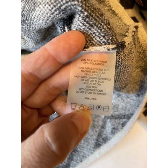 Title Nine Pullover Sweater Women's XL Silk Wool Blend Por Vida 2.0 Cream Gray - Picture 4 of 6